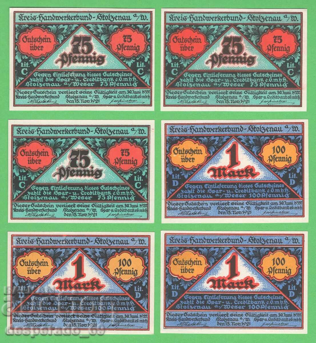 Delivery of (¯`'•.¸NOTGELD (city Stolzenau) 1921 UNC -12 pcs. banknotes '´¯) Delivery of (¯`'•.¸NOTGELD (city Stolzenau) 1921 UNC -12 pcs. banknotes '´¯)