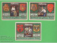 (¯`'•.¸NOTGELD (гр. Stolzenau) 1921 UNC -3 бр.банкноти '´¯)