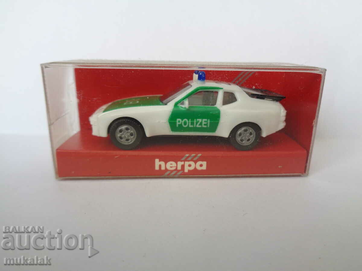 HERPA 1:87 H0 PORSCHE 944 POLICE TOY TROLLEY MODEL