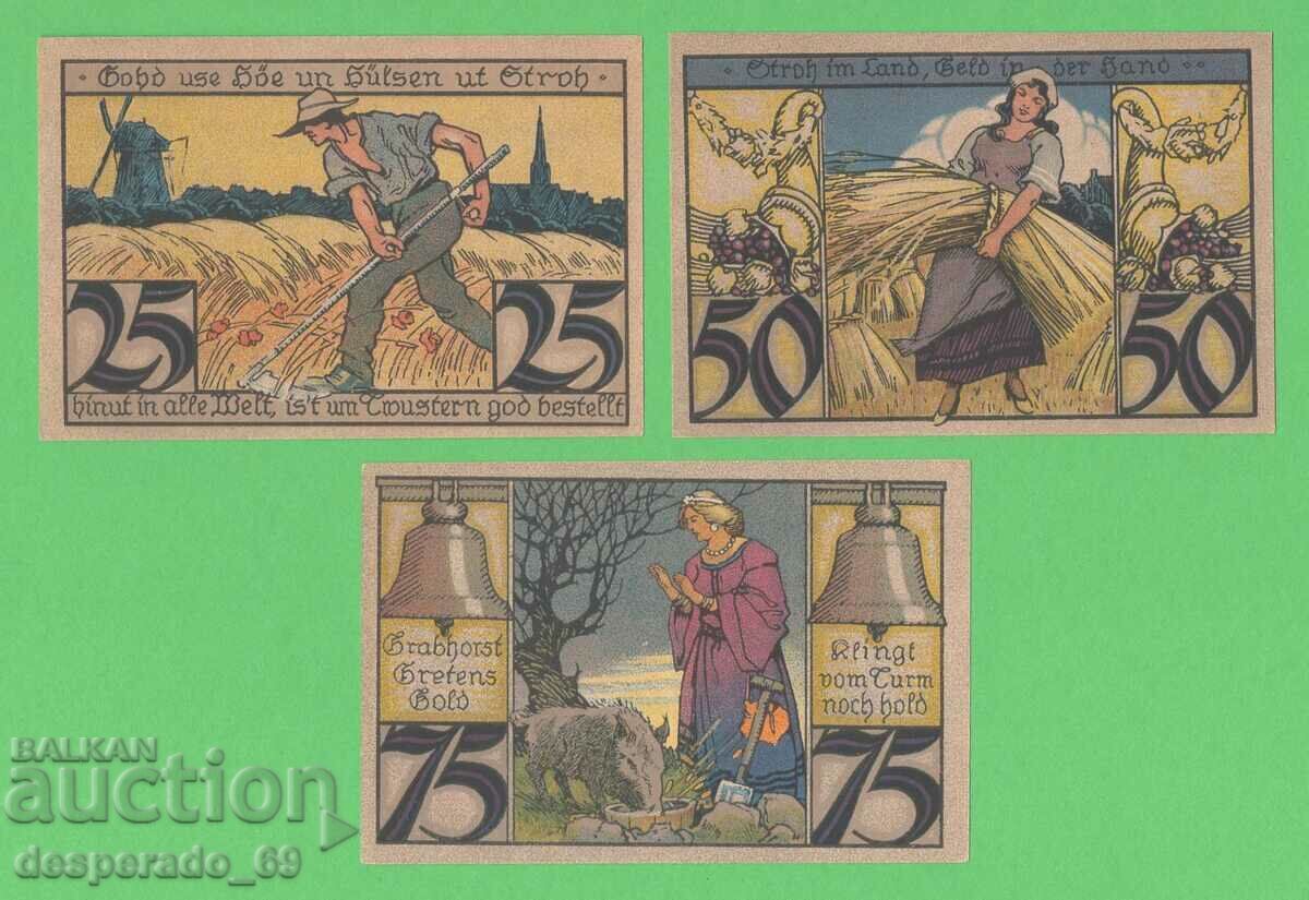 (¯`'•.¸NOTGELD (гр. Twistringen) 1921 UNC -3 бр.банкноти ´¯)