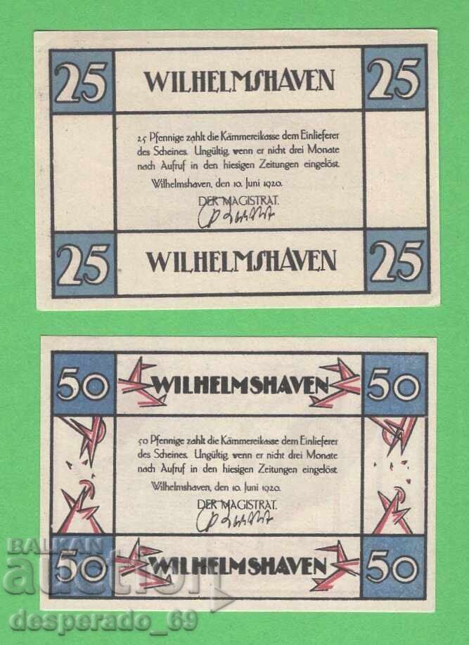 (¯`'•.¸NOTGELD (or. Wilhelmshaven) 1920 UNC - 2 bancnote cu preț € 2.30 | 4.50 BGN (¯`'•.¸NOTGELD (or. Wilhelmshaven) 1920 UNC - 2 bancnote cu preț € 2.30 | 4.50 BGN