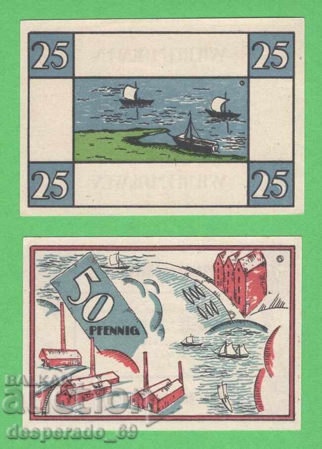 (¯`'•.¸NOTGELD (or. Wilhelmshaven) 1920 UNC - 2 bancnote (¯`'•.¸NOTGELD (or. Wilhelmshaven) 1920 UNC - 2 bancnote