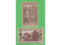 (¯`'•.¸NOTGELD (гр. Wörlitz) 1922 UNC -2 бр.банкноти¸.•'´¯)