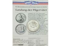 1/2 dolar american 1920 America Pilgrim UNC Patină de argint