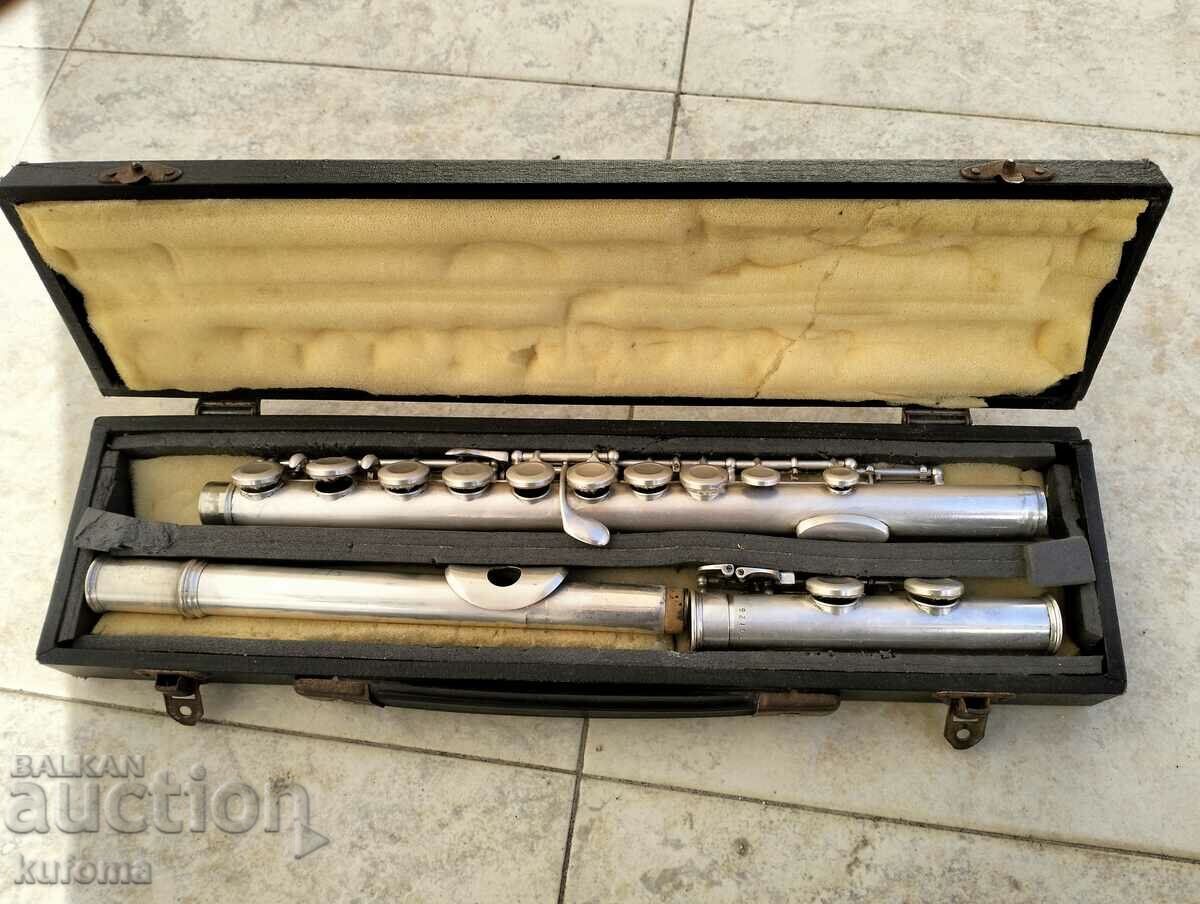 Old silver plated flute, head missing