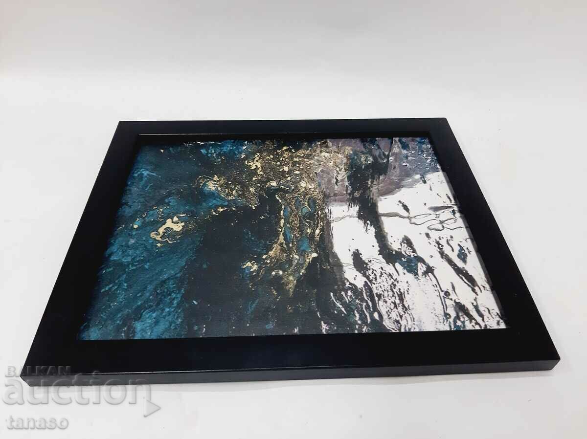 Auction Fluid art painting, fiberboard with frame (14.3) Auction Fluid art painting, fiberboard with frame (14.3)