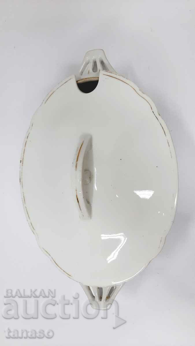 Auction Schlaggenwald old porcelain tureen, ellipse, lid (10.2) Auction Schlaggenwald old porcelain tureen, ellipse, lid (10.2)