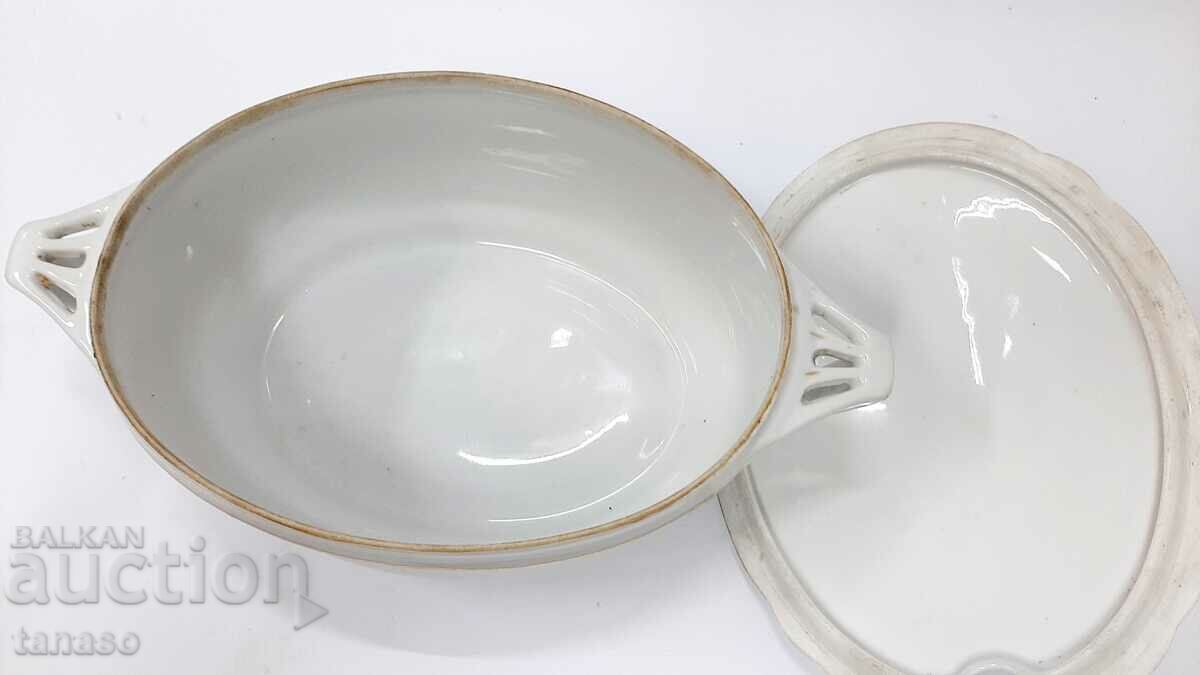 Delivery of Schlaggenwald old porcelain tureen, ellipse, lid (10.2)