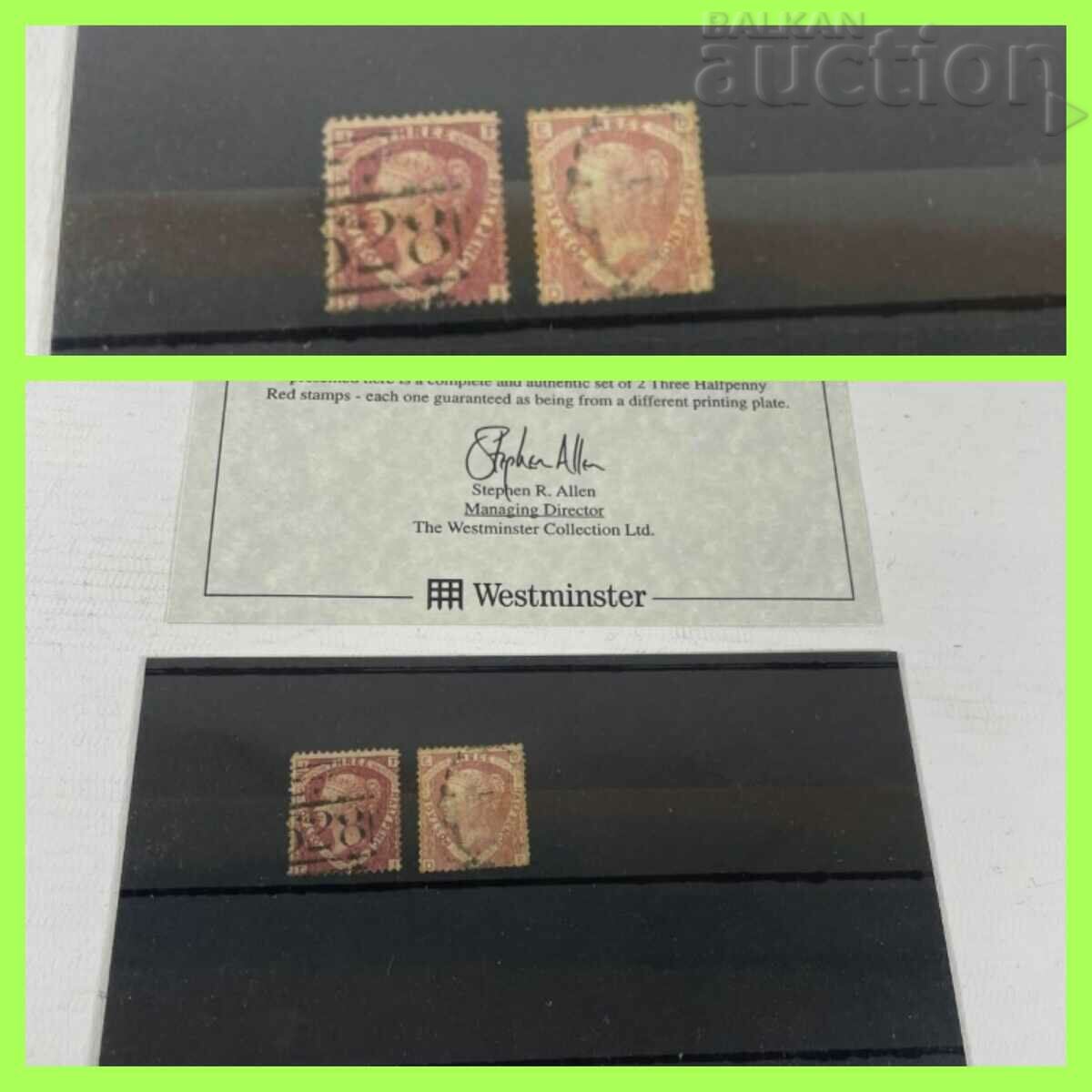 Stamps 2 Three Halfpenny Red Plate