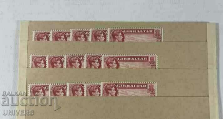 Timbre postale GIBRALTAR 1938/51