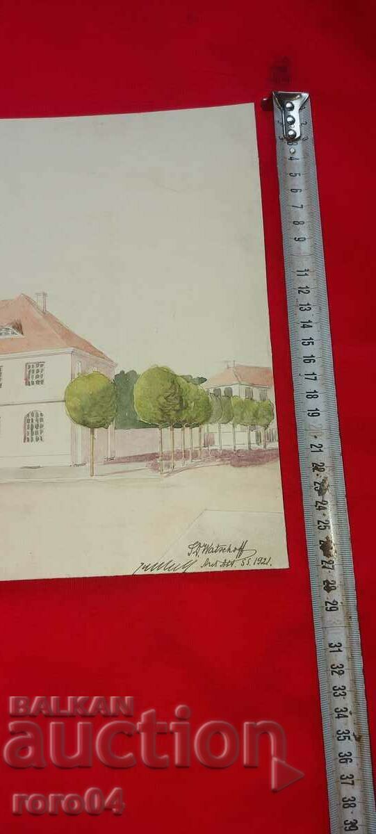 OLD WATERCOLOR - SIGNED - DATED - 6