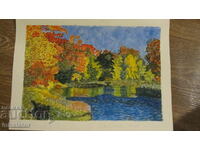 Watercolor - Landscape Autumn - 36 - 26 cm