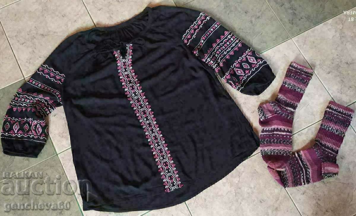 Traditional shirt with beautiful embroidery and patterned socks/costumes - 5 Traditional shirt with beautiful embroidery and patterned socks/costumes - 5