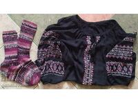 Traditional shirt with beautiful embroidery and patterned socks/costumes