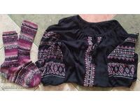 Traditional shirt with beautiful embroidery and patterned socks/costumes