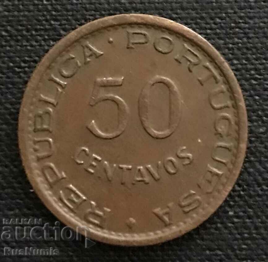 Mozambique. 50 centavos 1957