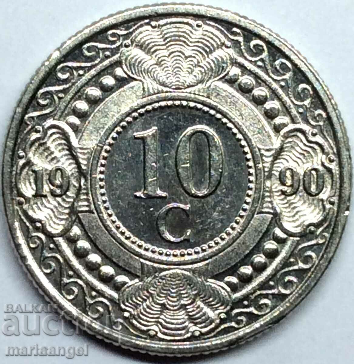 10 σεντς 1990 Ολλανδικές Αντίλλες