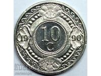 10 цента 1990 Нидерландски Антили