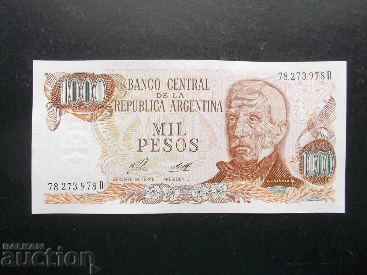 АРЖЕНТИНА , 1000 песос , 1976 , UNC