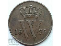 Нидерландия 1 цент 1876 Вилем III 21мм бронз