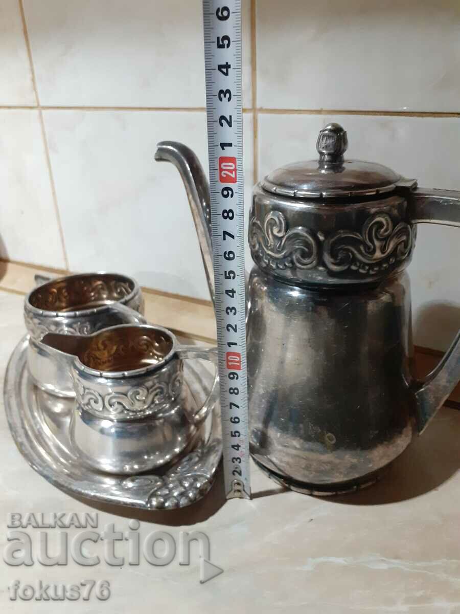 Great boards Eneret Astral thick silver plated tea set - 7 Great boards Eneret Astral thick silver plated tea set - 7