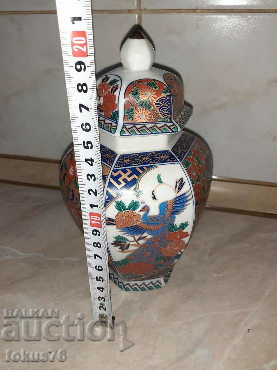 Beautiful jar with lid - Japanese porcelain mark - 5 Beautiful jar with lid - Japanese porcelain mark - 5