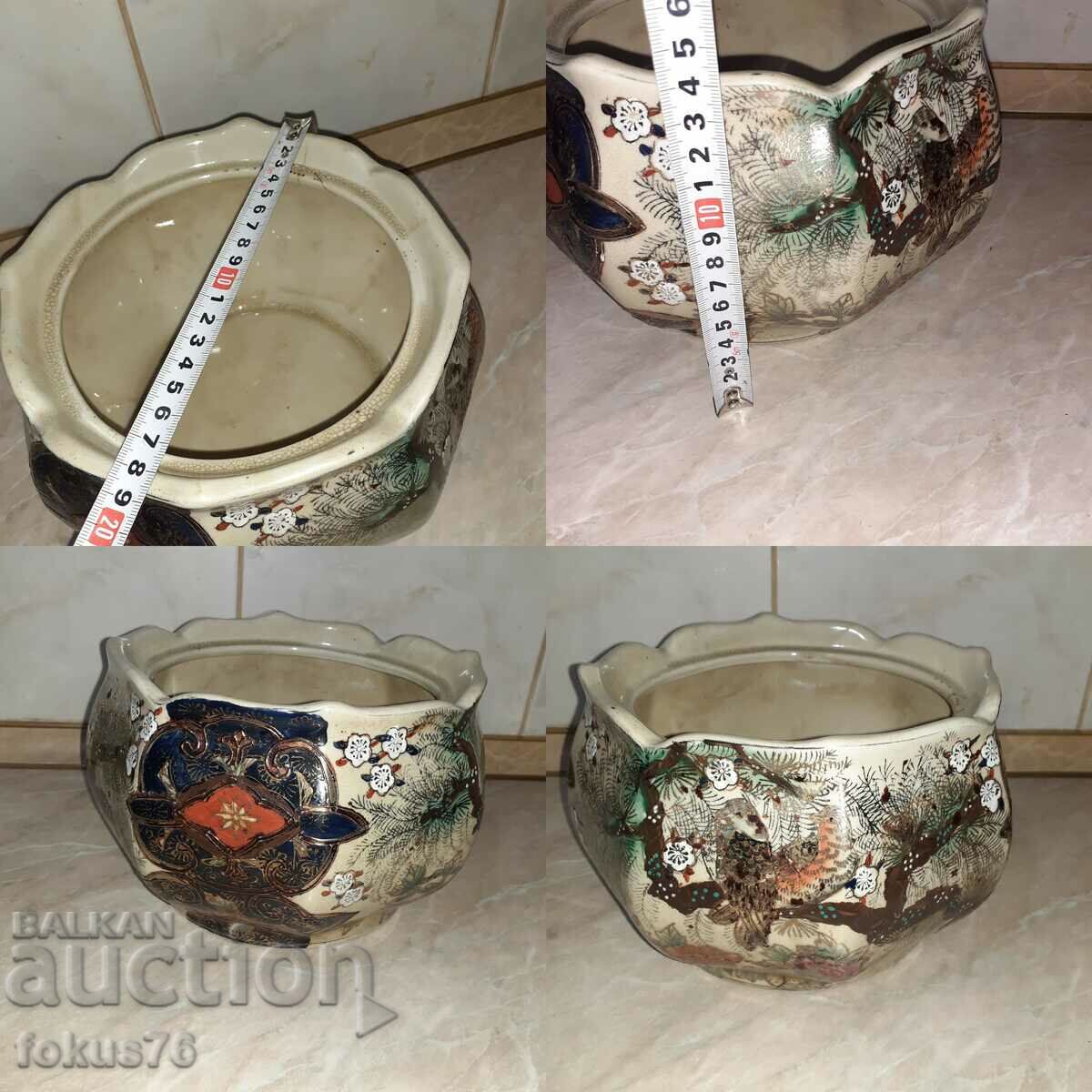 Vechi bol satsuma unic marca din porțelan satsuma - 7