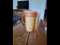 Old Travel Set Jug with Cups