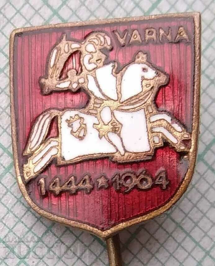 14409 Badge - coat of arms of Varna from 1964 - bronze enamel with price 10.00 BGN | € 5.11 14409 Badge - coat of arms of Varna from 1964 - bronze enamel with price 10.00 BGN | € 5.11