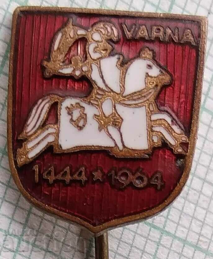 14409 Insigna - stema Varnei din 1964 - email bronz