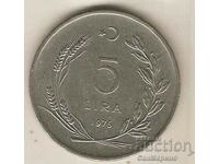Turkey 5 Lira 1976