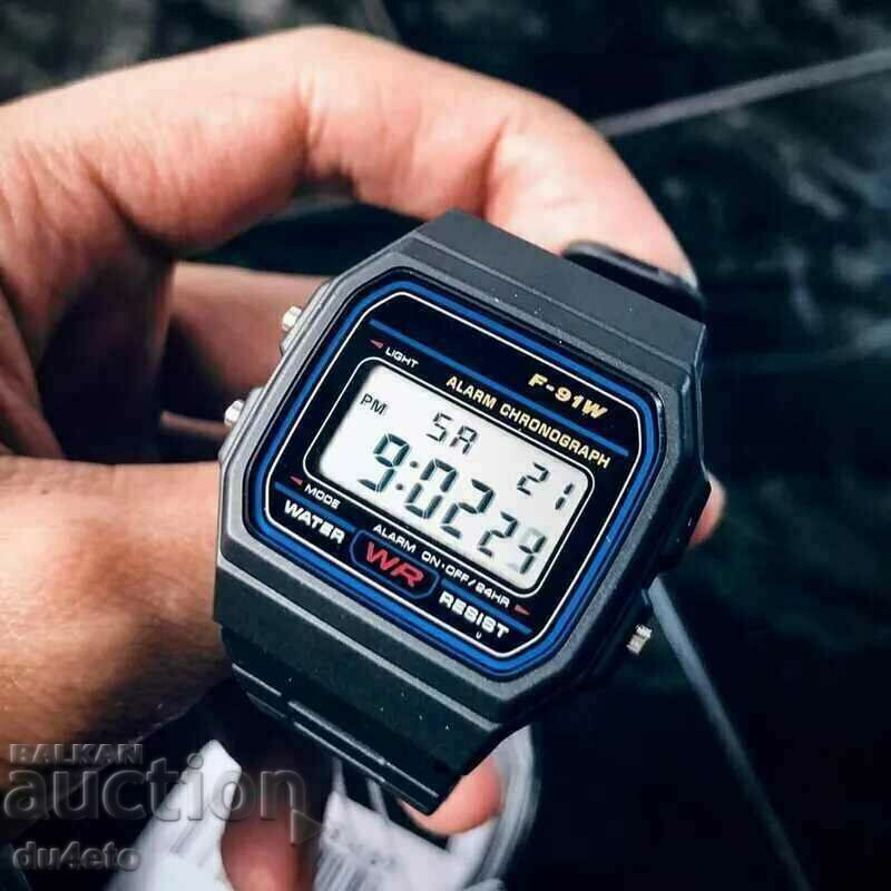 Men's wristwatch F-91W, time, date, chronometer, alarm, ca - 6 Men's wristwatch F-91W, time, date, chronometer, alarm, ca - 6