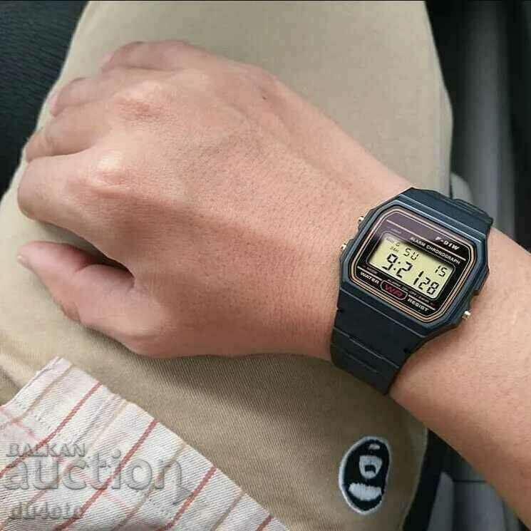 Men's wristwatch F-91W, time, date, chronometer, alarm, ca - 7 Men's wristwatch F-91W, time, date, chronometer, alarm, ca - 7