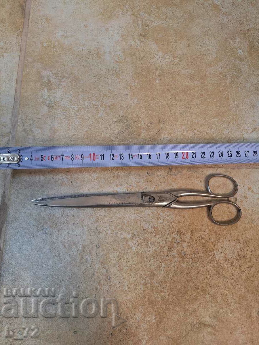 Old large scissors, marked, collection