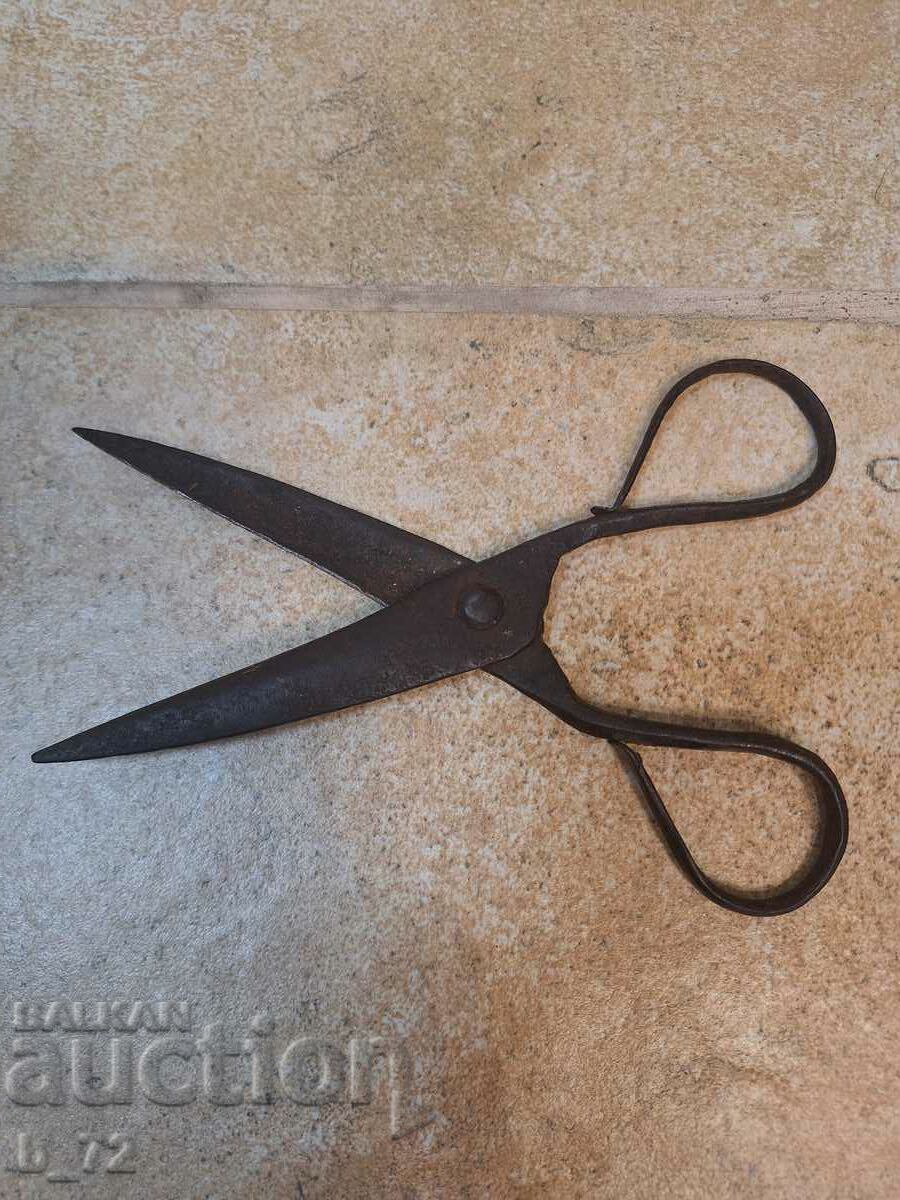 Old forged scissors, collection