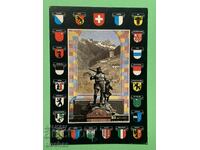Old Card Altdorf monument to William Tell Switzerland
