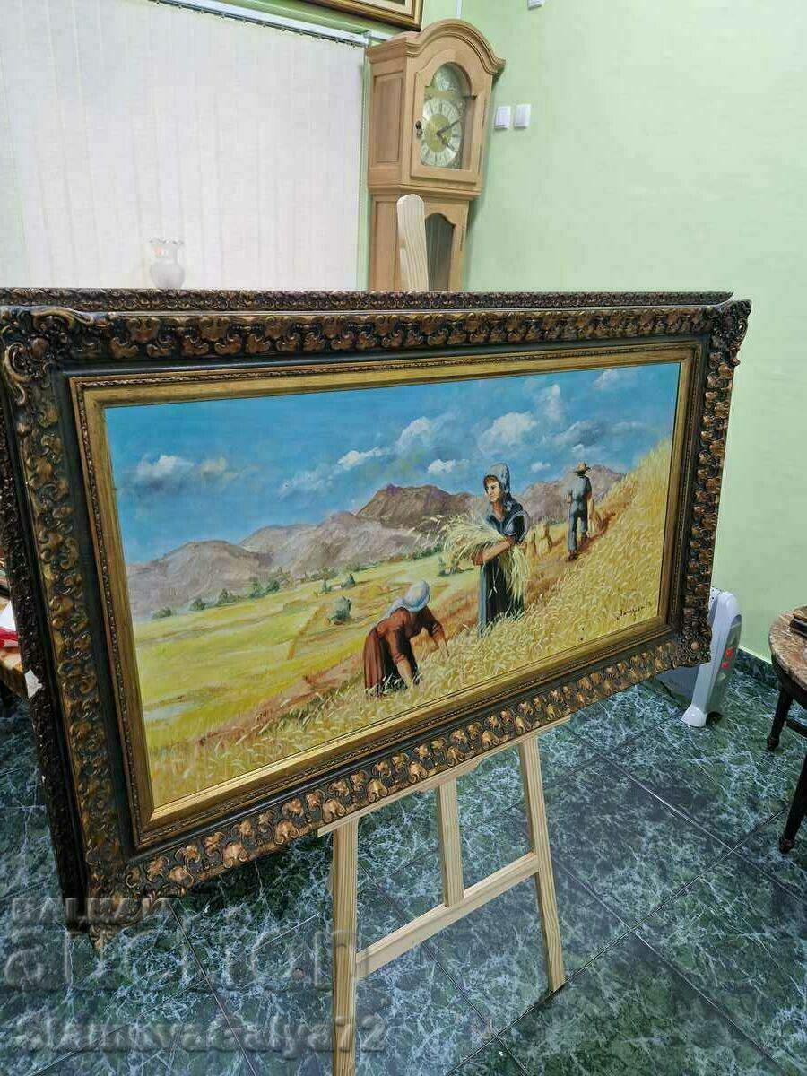 Μοναδική μεγάλη αντίκα πρωτότυπη ελαιογραφία - 6 Μοναδική μεγάλη αντίκα πρωτότυπη ελαιογραφία - 6