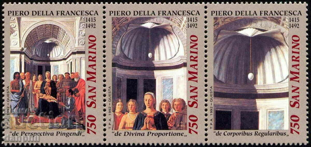 San Marino 1992 „Arta religioasă” P. Francesca, curat