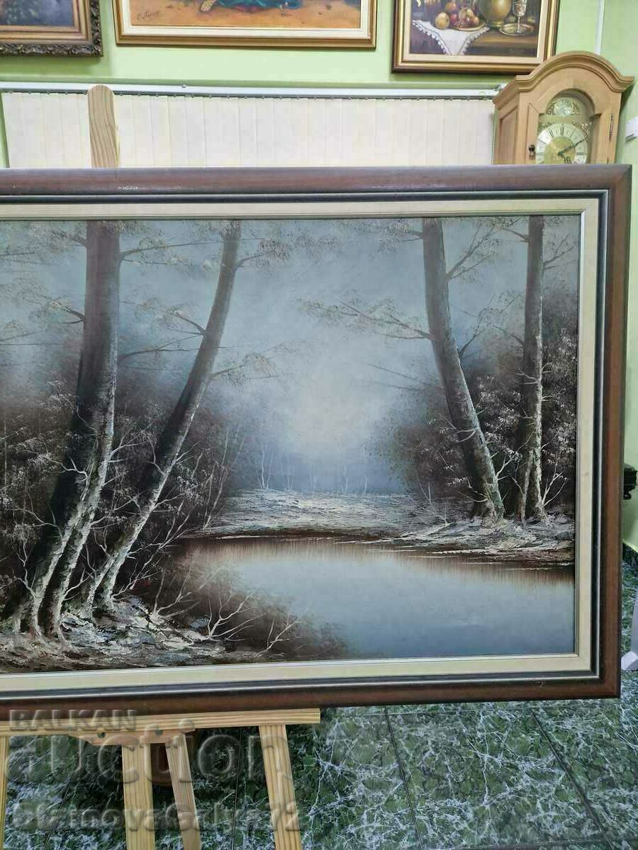 Beautiful old large antique oil on canvas painting with price € 202.98 | 396.99 BGN Beautiful old large antique oil on canvas painting with price € 202.98 | 396.99 BGN