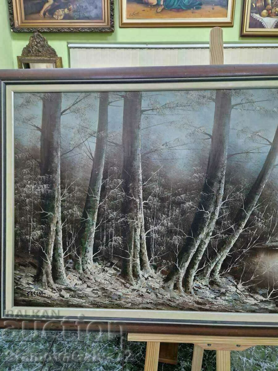 Auction Beautiful old large antique oil on canvas painting Auction Beautiful old large antique oil on canvas painting