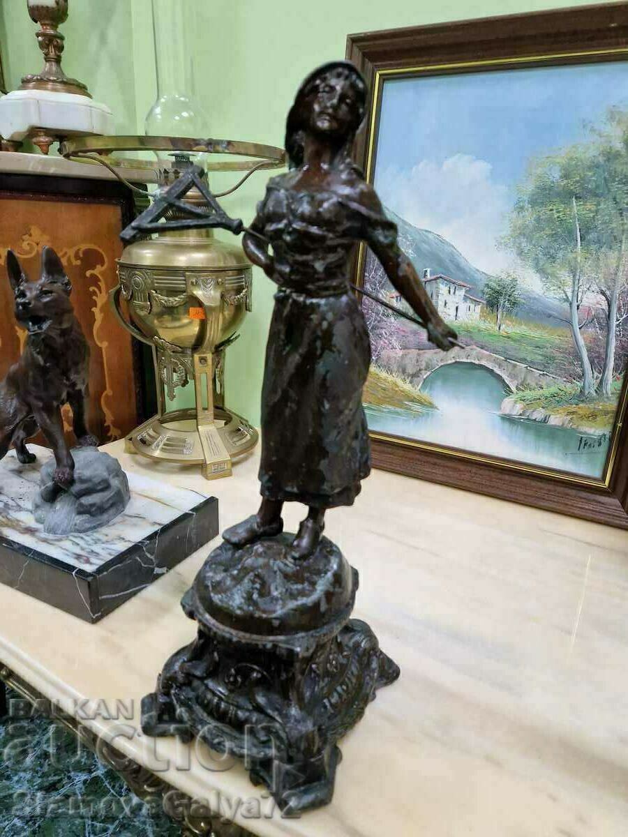 A beautiful antique French figure statuette - 5 A beautiful antique French figure statuette - 5
