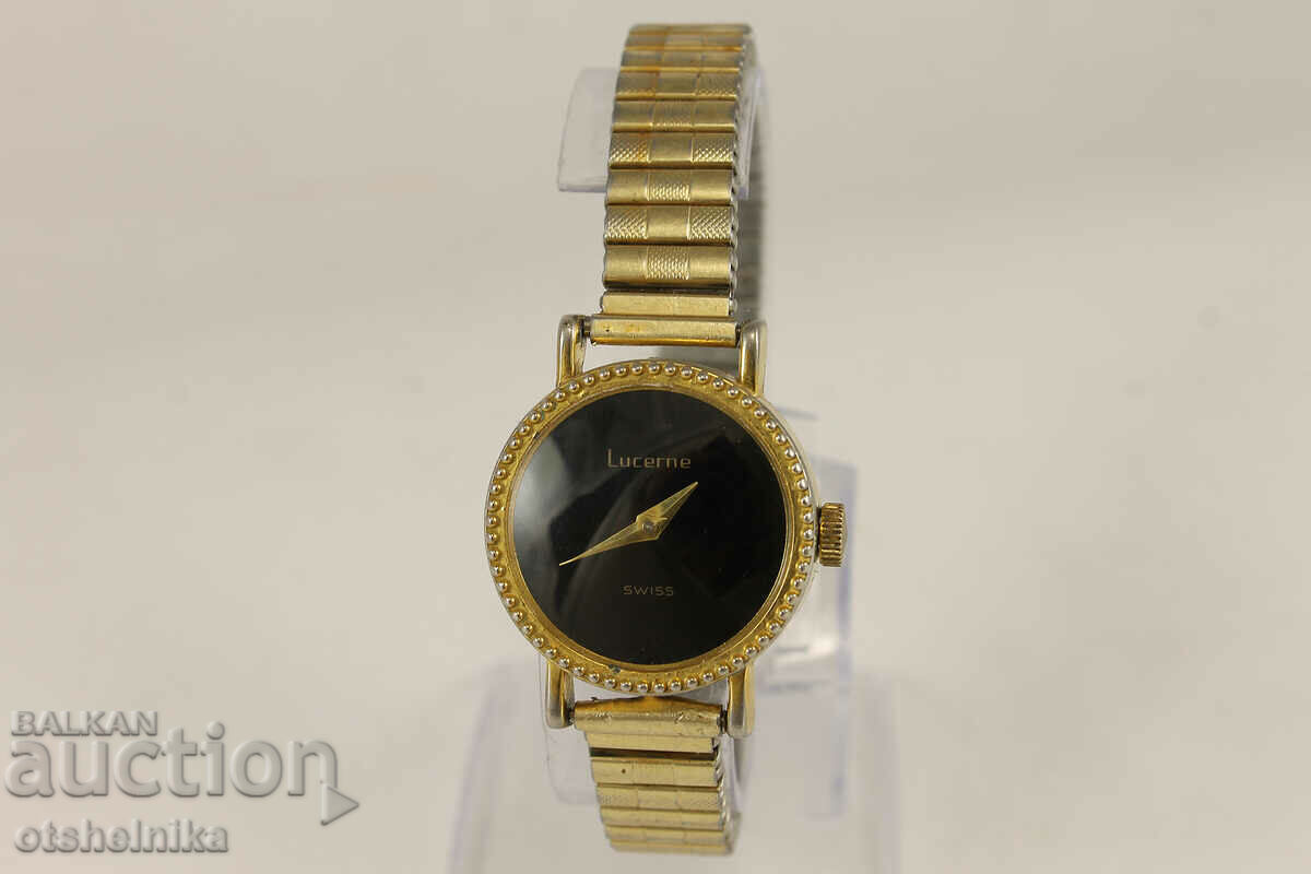 Γυναικείο Ελβετικό επιχρυσωμένο ρολόι ΛΟΥΚΕΡΝΗΣ 1960