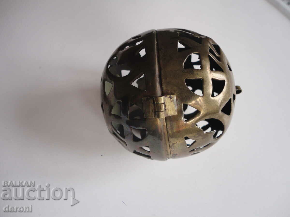 Openwork bronze candlestick marked with price 20.00 BGN | € 10.23