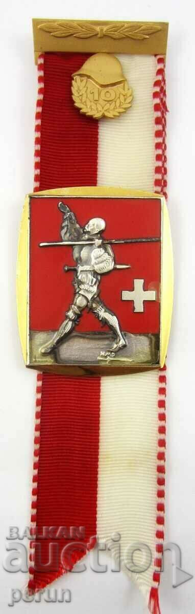 Switzerland-Military two-day march-Old medal