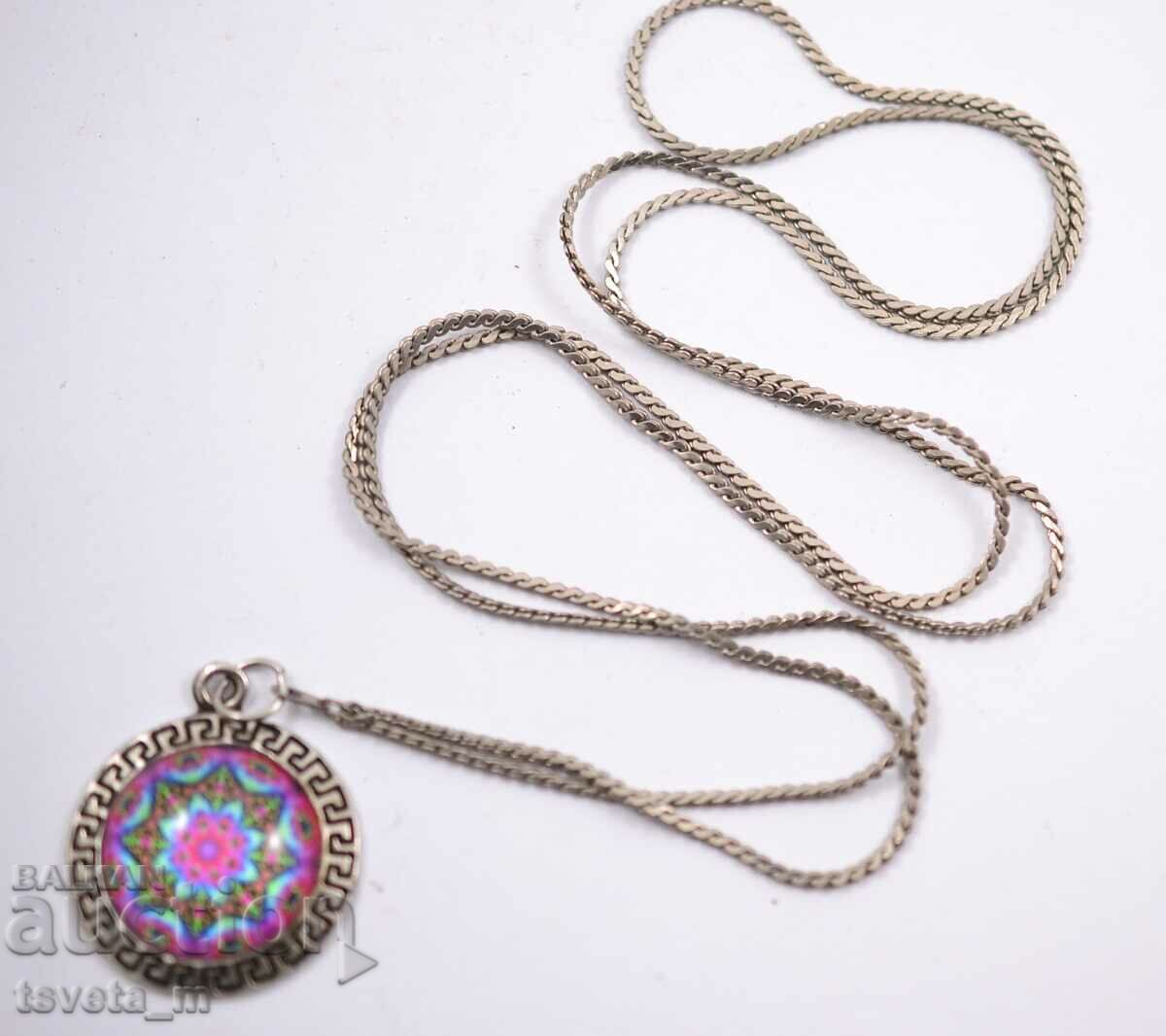 Delivery of Domed glass medallion necklace Delivery of Domed glass medallion necklace