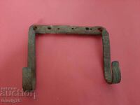 Old Retro Set of Wrought Iron Hooks on a Stand-100 years.