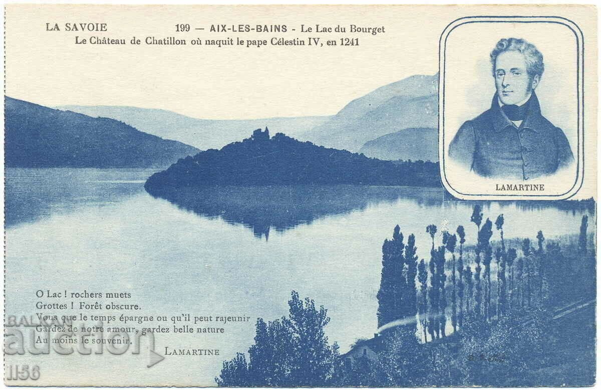 Franta - Savoie, Aix-les-Bains - lac - Lamartine - aprox. 1930