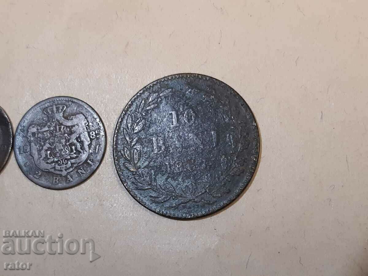 Auction Coins 2 bani 1882, 2 bani 1900 and 10 bani 1867, Romania Auction Coins 2 bani 1882, 2 bani 1900 and 10 bani 1867, Romania