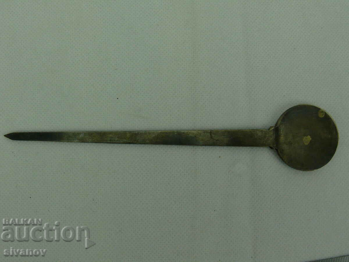 Auction Interesting Old Silver Plated Letter Knife MTESZ #2228 Auction Interesting Old Silver Plated Letter Knife MTESZ #2228