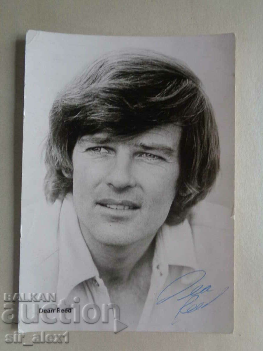 Autographed photograph of American actor/singer Dean Reid